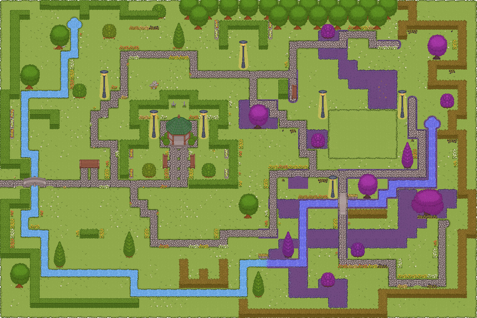 The Academy Garden, rendered from the Infinilearn game